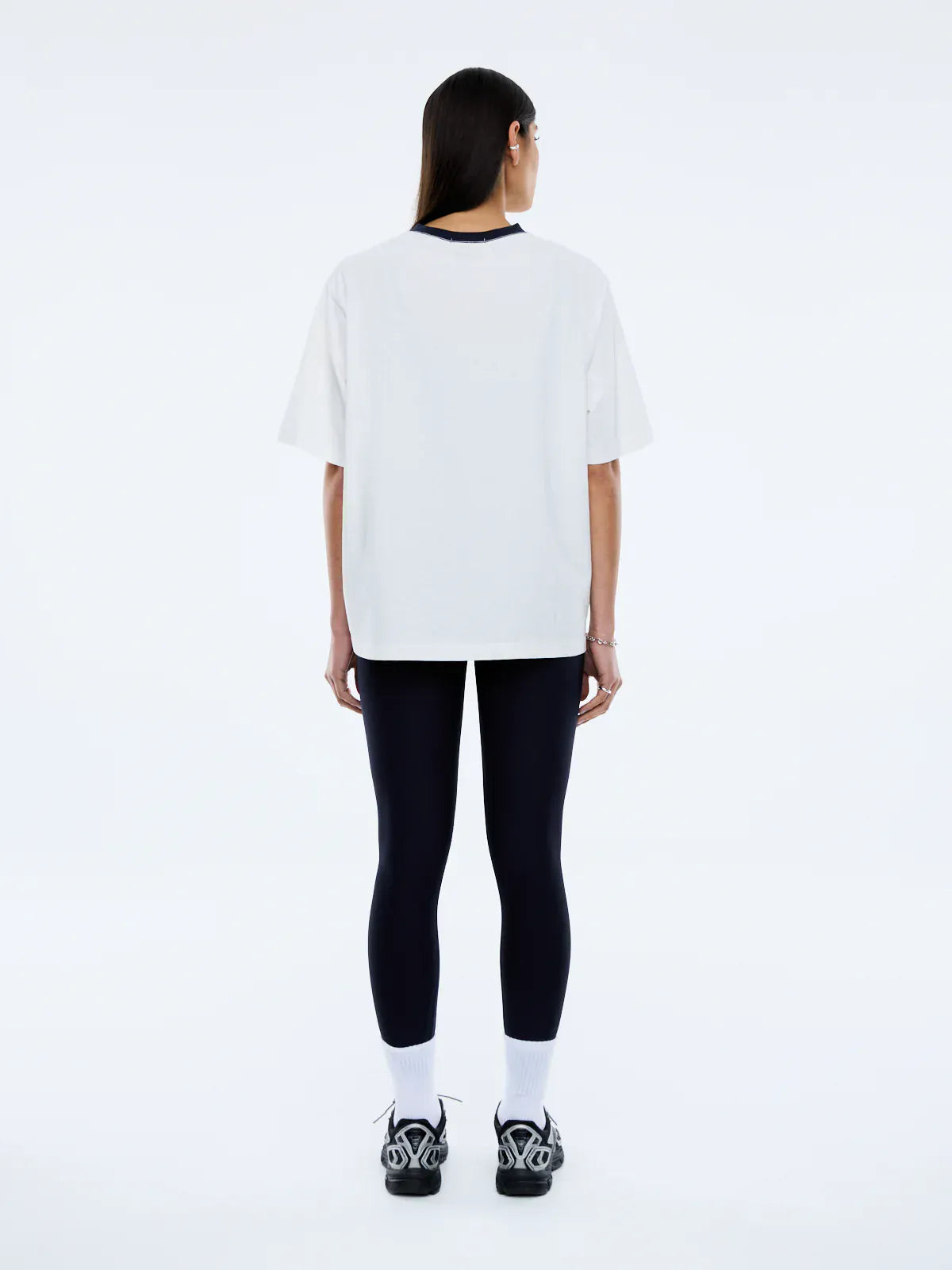 Ena Pelly Tees Mel Ringer Tee - Vintage White