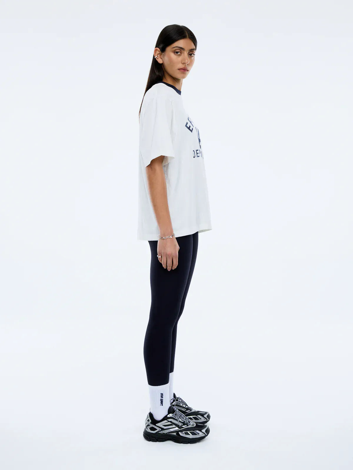 Ena Pelly Tees Mel Ringer Tee - Vintage White