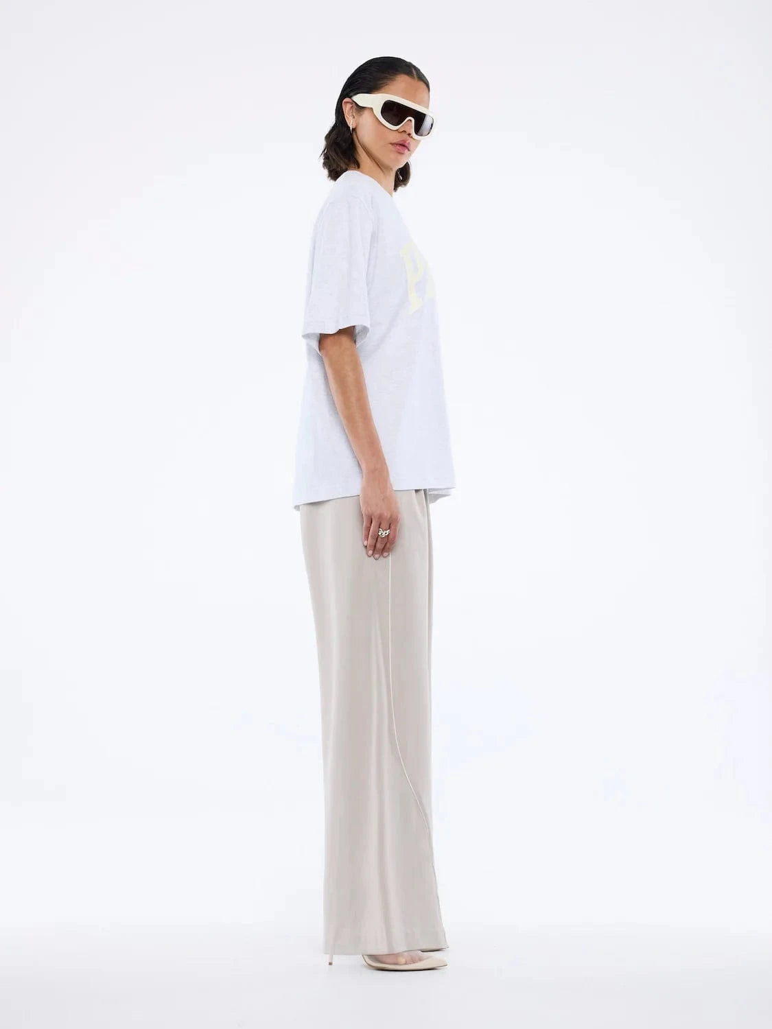 Ena Pelly Tees Pelly Collegiate Tee - White Marle