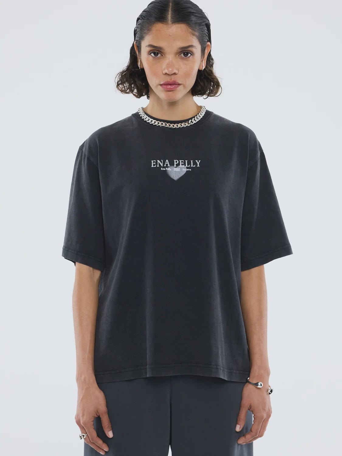 Ena Pelly Tees Pelly Heart Tour Tee - Vintage Black