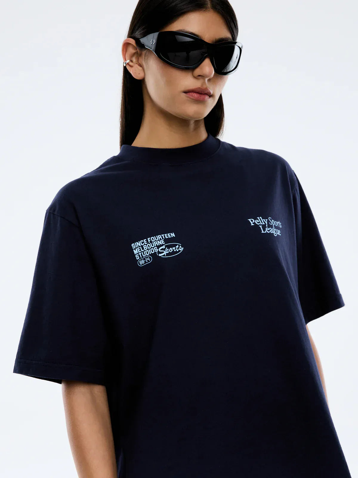 Ena Pelly Tees Pelly Sports League Tee - Navy