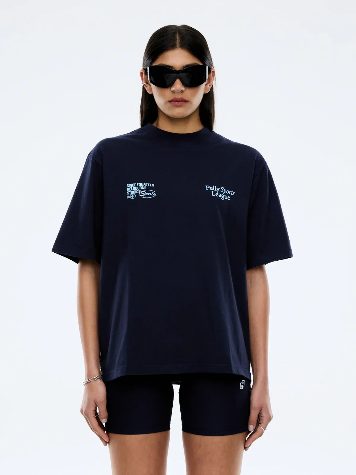 Ena Pelly Tees Pelly Sports League Tee - Navy
