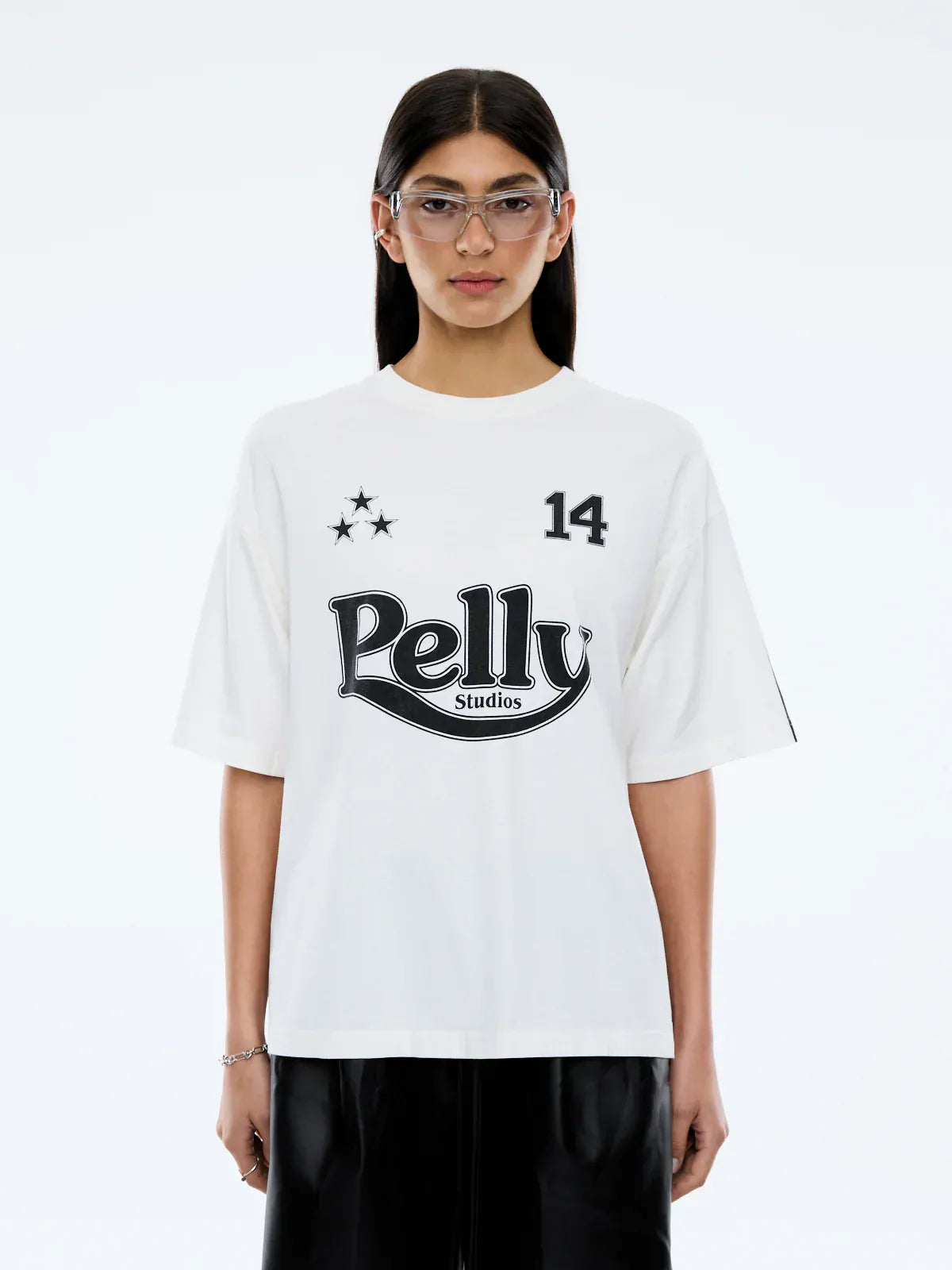 Ena Pelly Tees Racing Pelly Swoop - Vintage White
