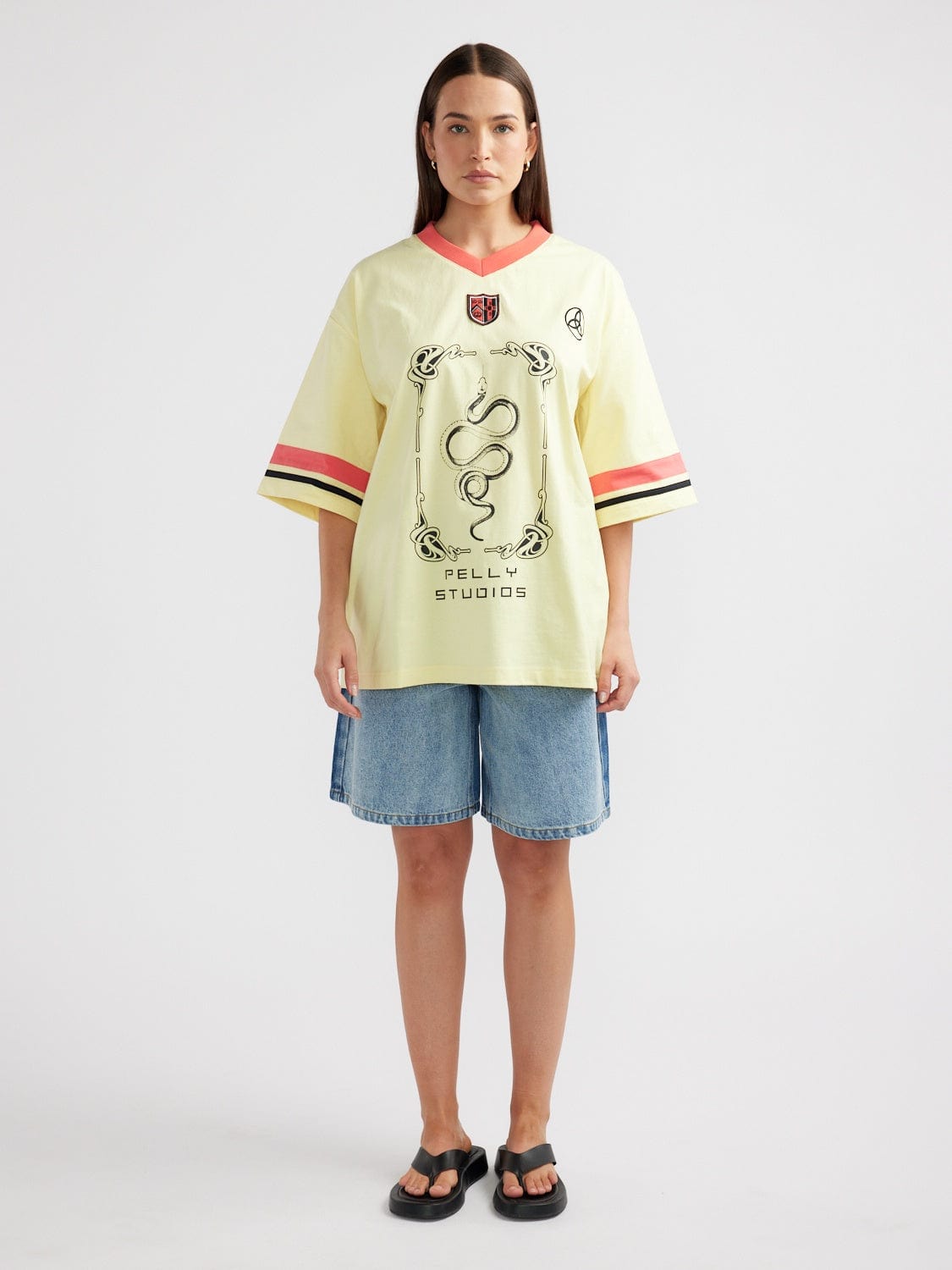 Ena Pelly Tees Snake Jersey - Panna Cotta
