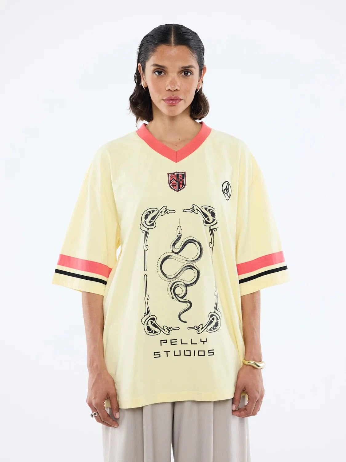 Ena Pelly Tees Snake Jersey - Panna Cotta