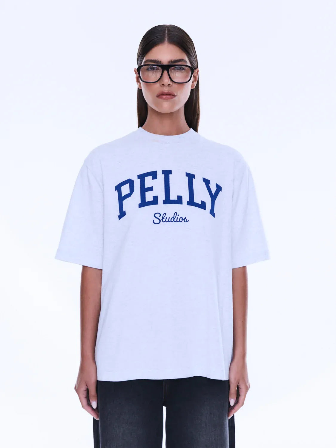 Ena Pelly Tees Sophia Relaxed Tee - White Marle