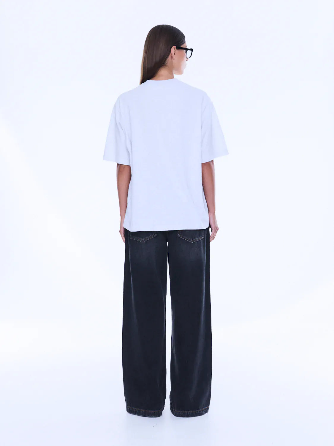 Ena Pelly Tees Sophia Relaxed Tee - White Marle