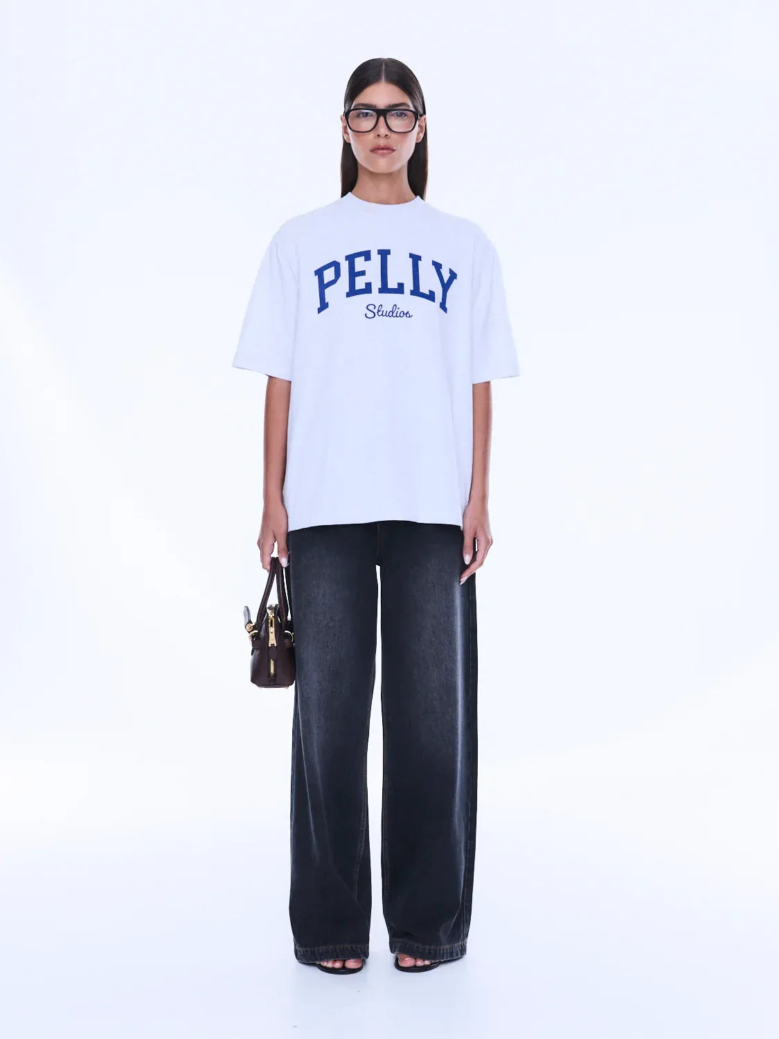 Ena Pelly Tees Sophia Relaxed Tee - White Marle