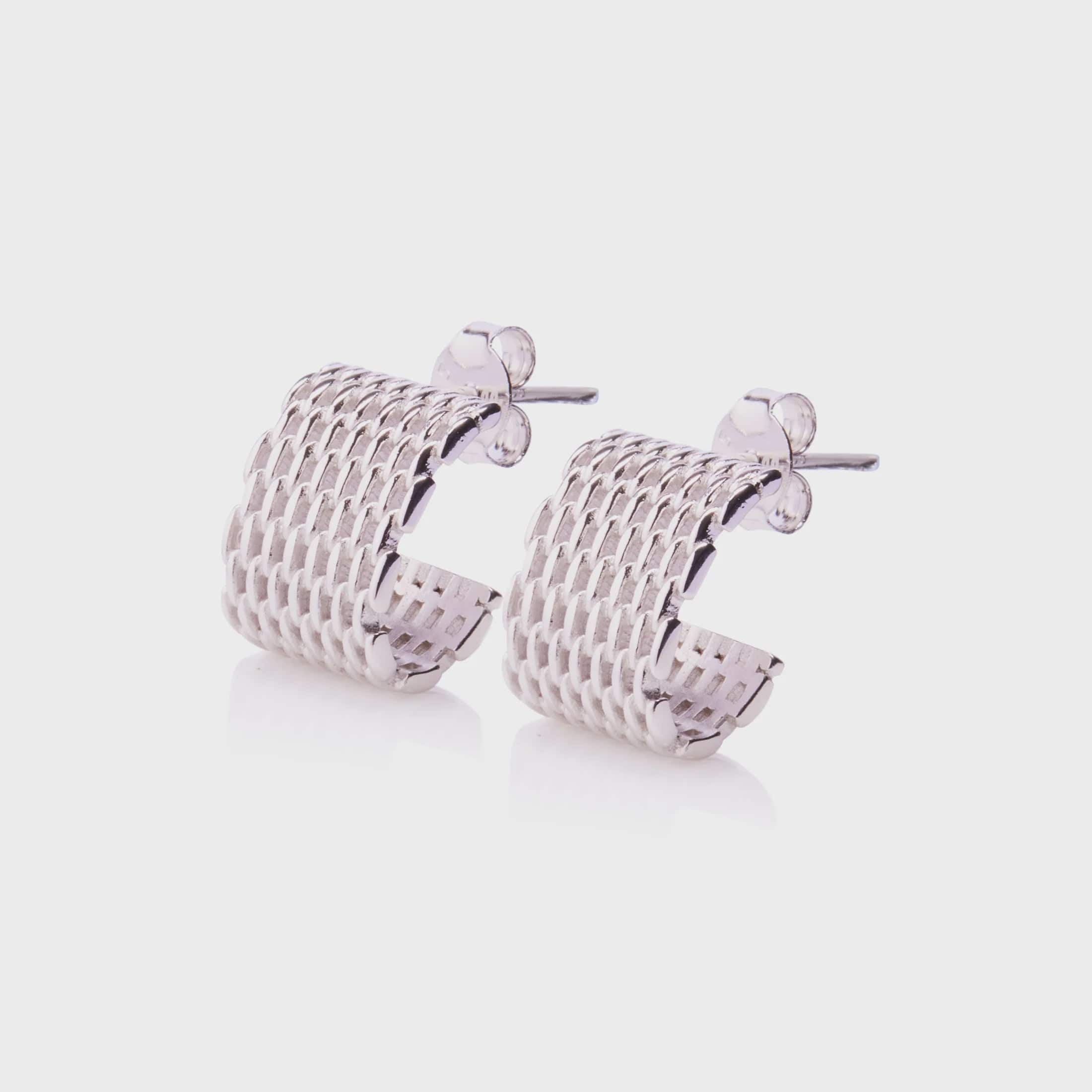 Ever Jewellery Earrings Ever Jewellery | Broadway Silver Hoop Earrings