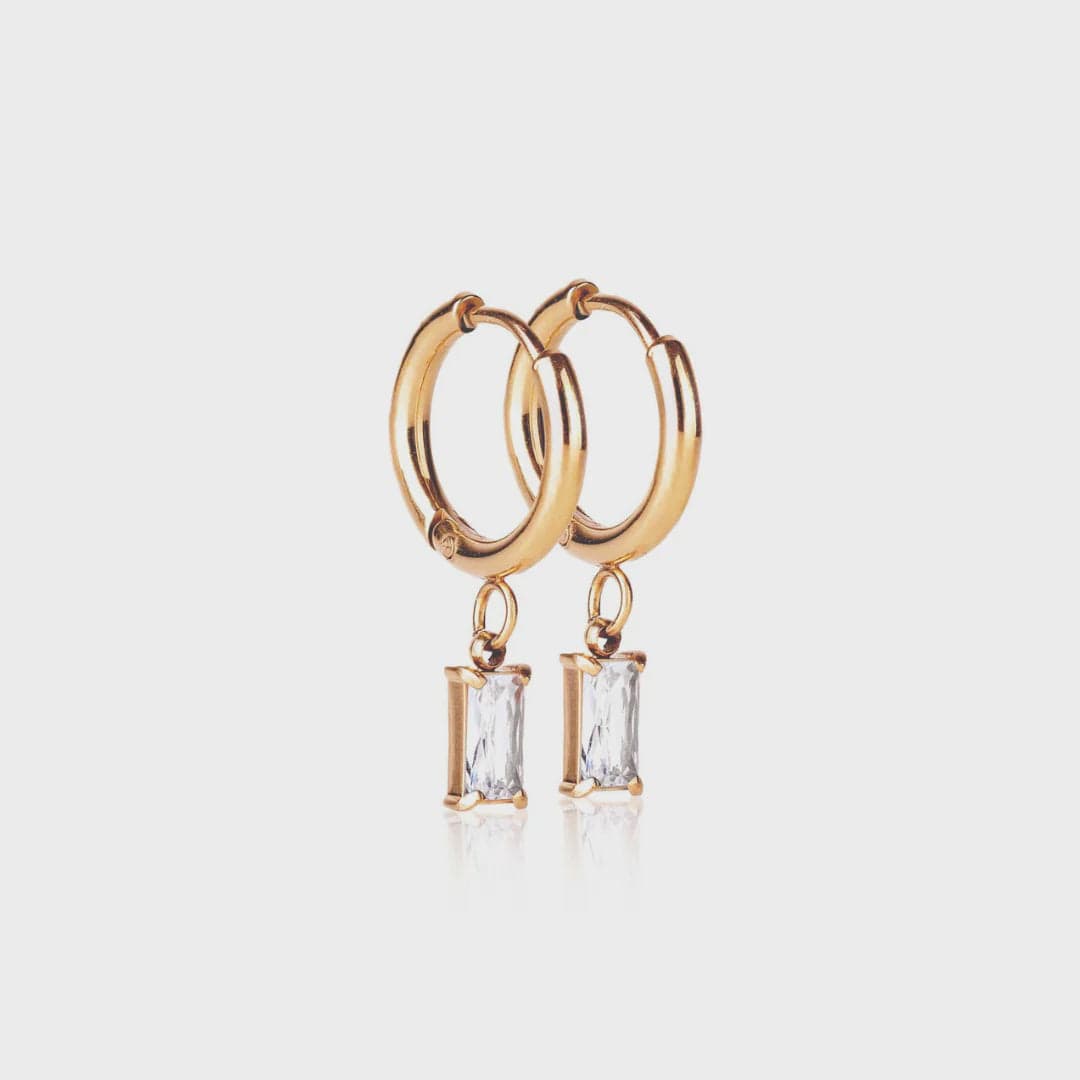 Ever Jewellery Earrings Ever Jewellery | Luxe Drop Huggie Earrings