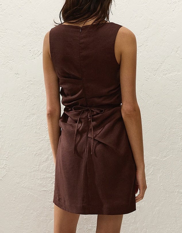 Faithfull The Brand Dresses Aloisa Mini Dress - Carob