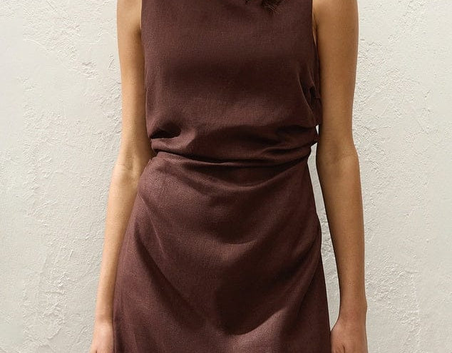 Faithfull The Brand Dresses Aloisa Mini Dress - Carob