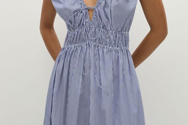 Faithfull The Brand Dresses Hedda Maxi Dress - Helle Stripe Vintage Navy