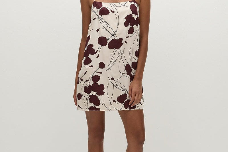 Faithfull The Brand Dresses Phylis Mini Dress - Dandelion Floral Bordeaux
