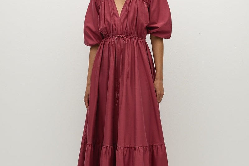 Faithfull The Brand Dresses Sigrid Maxi Dress - Rhubarb