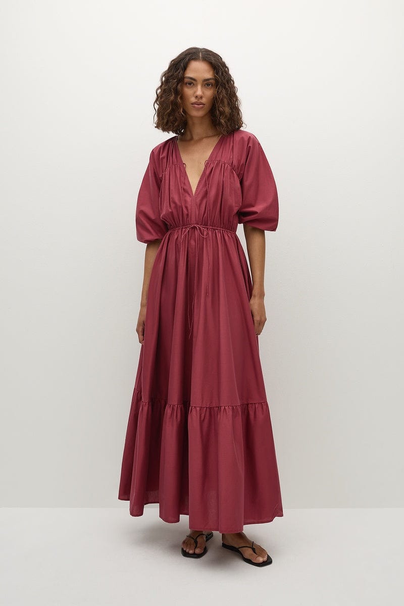 Faithfull The Brand Dresses Sigrid Maxi Dress - Rhubarb