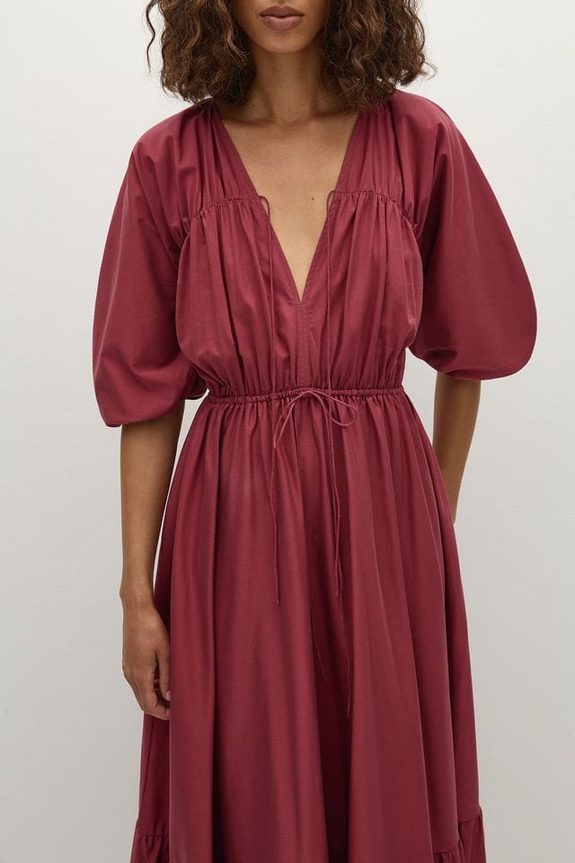 Faithfull The Brand Dresses Sigrid Maxi Dress - Rhubarb