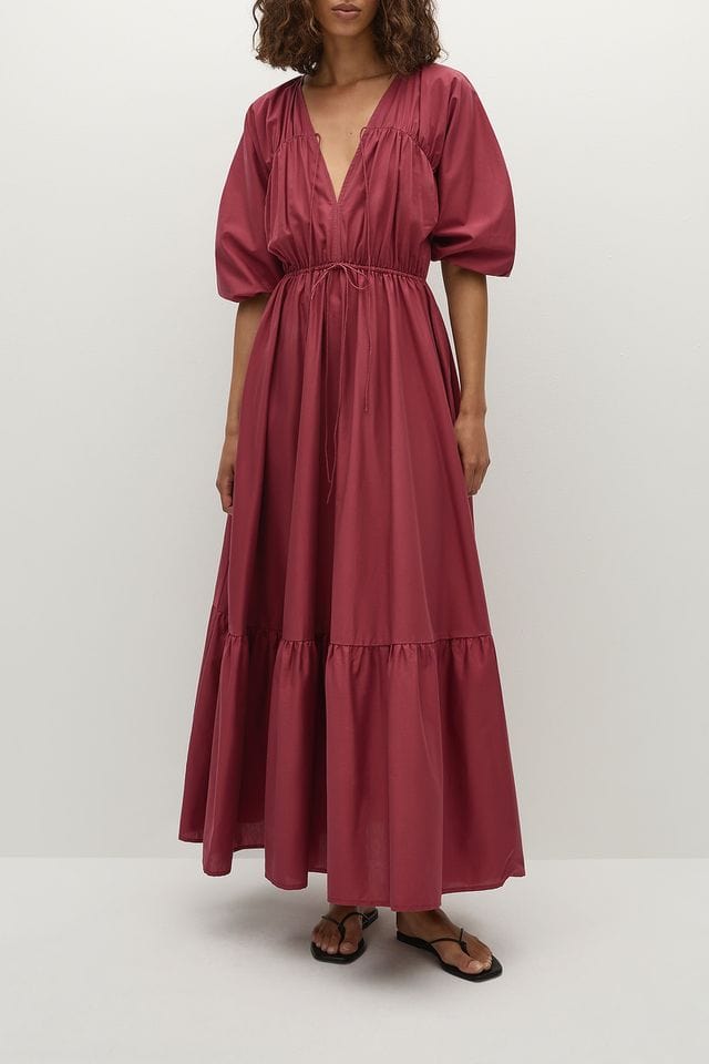 Faithfull The Brand Dresses Sigrid Maxi Dress - Rhubarb