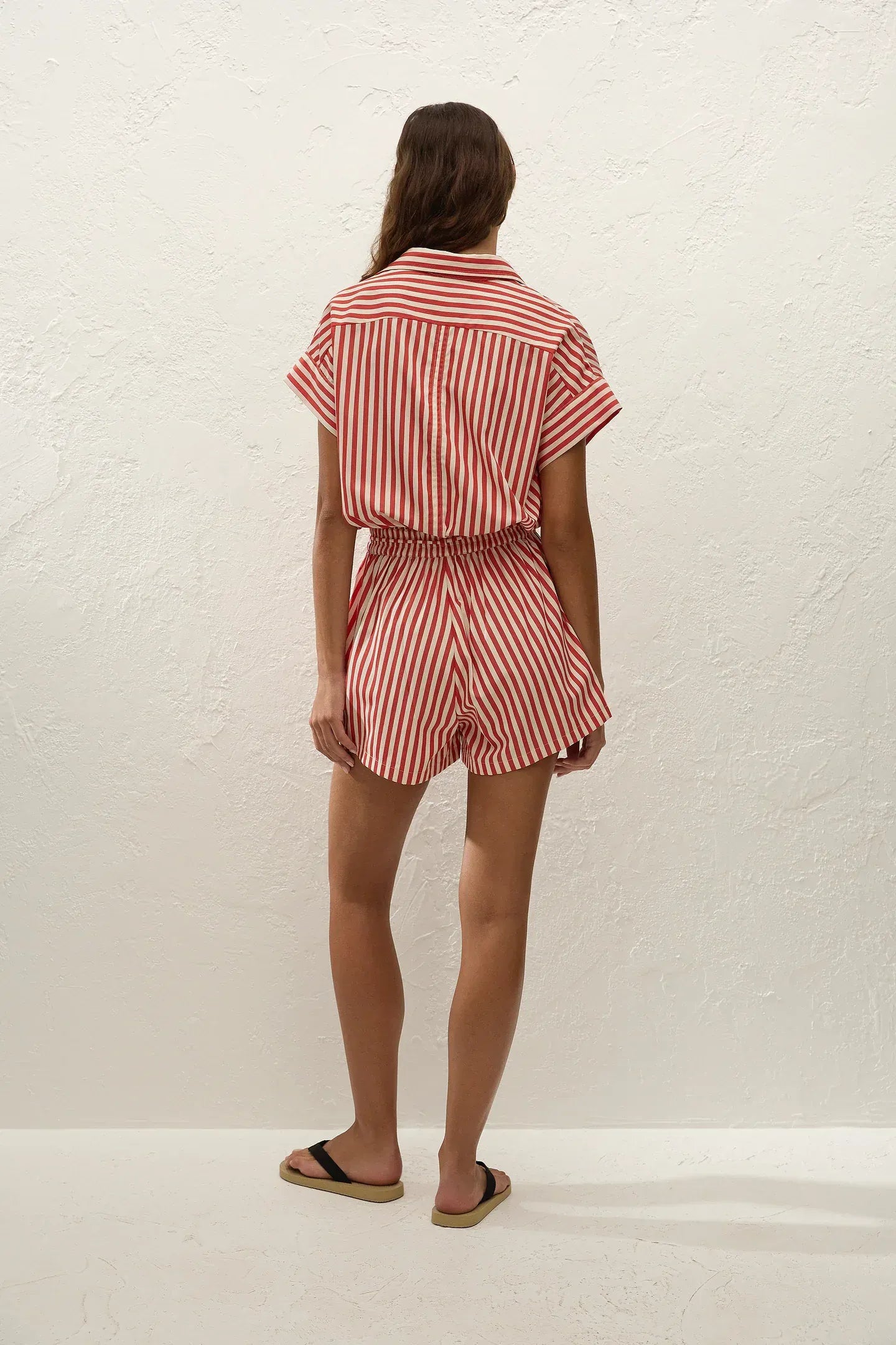 Faithfull The Brand Jumpsuits Zion Playsuit - Orozco Stripe/ Dusty Tomato