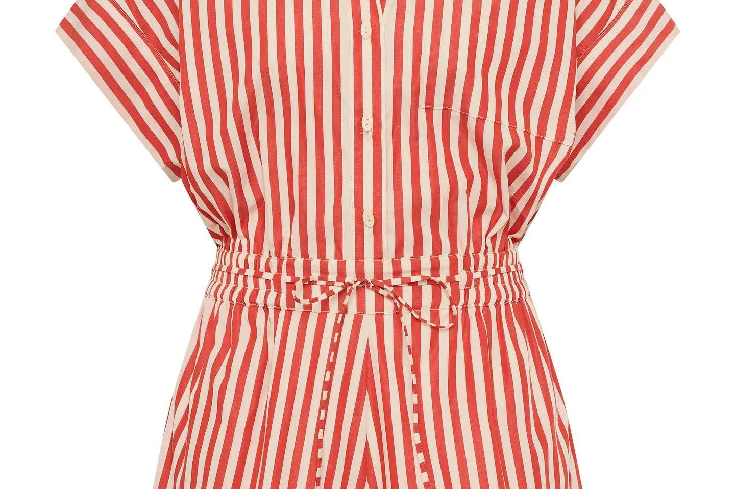 Faithfull The Brand Jumpsuits Zion Playsuit - Orozco Stripe/ Dusty Tomato