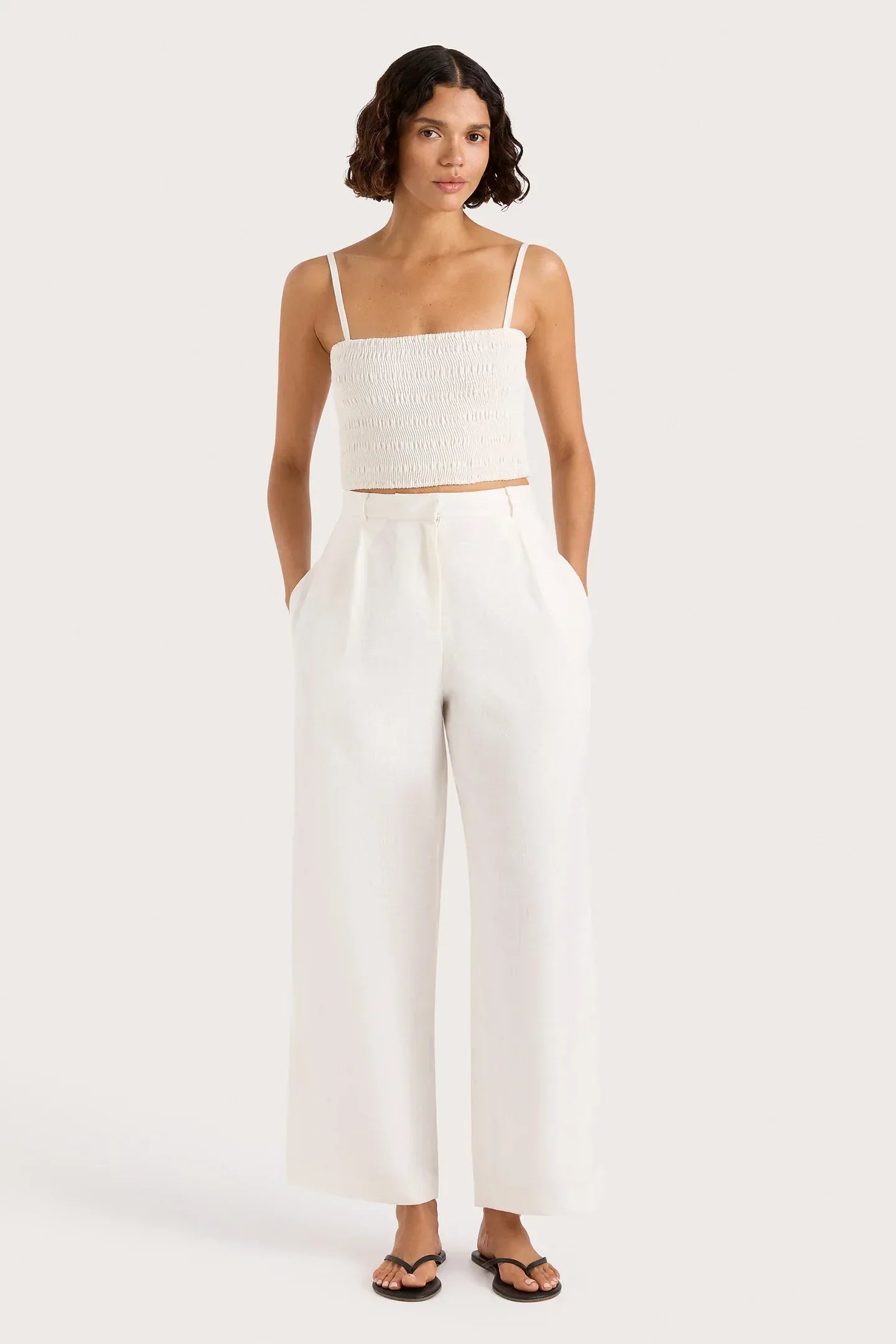 Faithfull The Brand Pants - Tailored Stevie Trouser - White