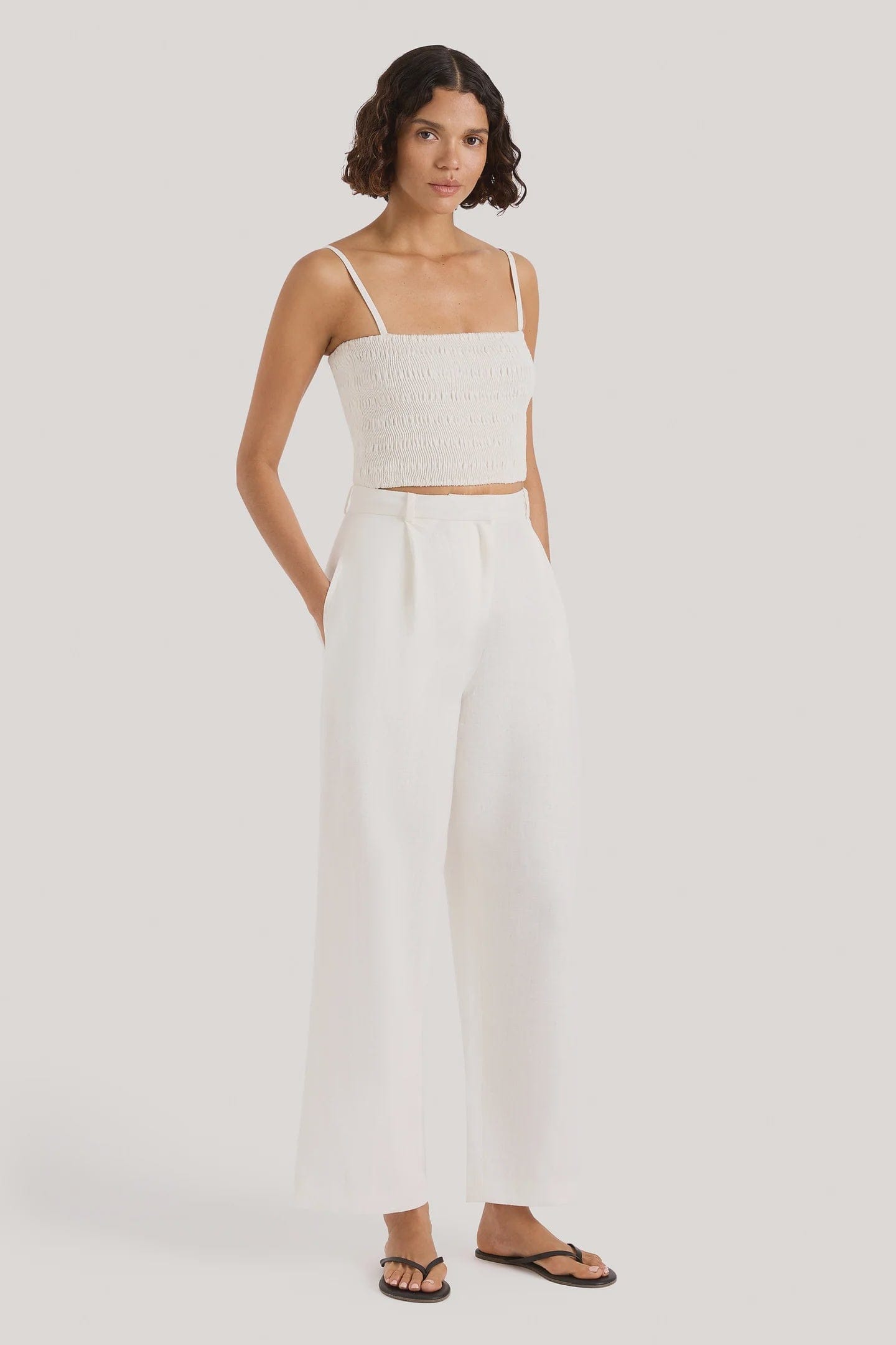 Faithfull The Brand Pants - Tailored Stevie Trouser - White