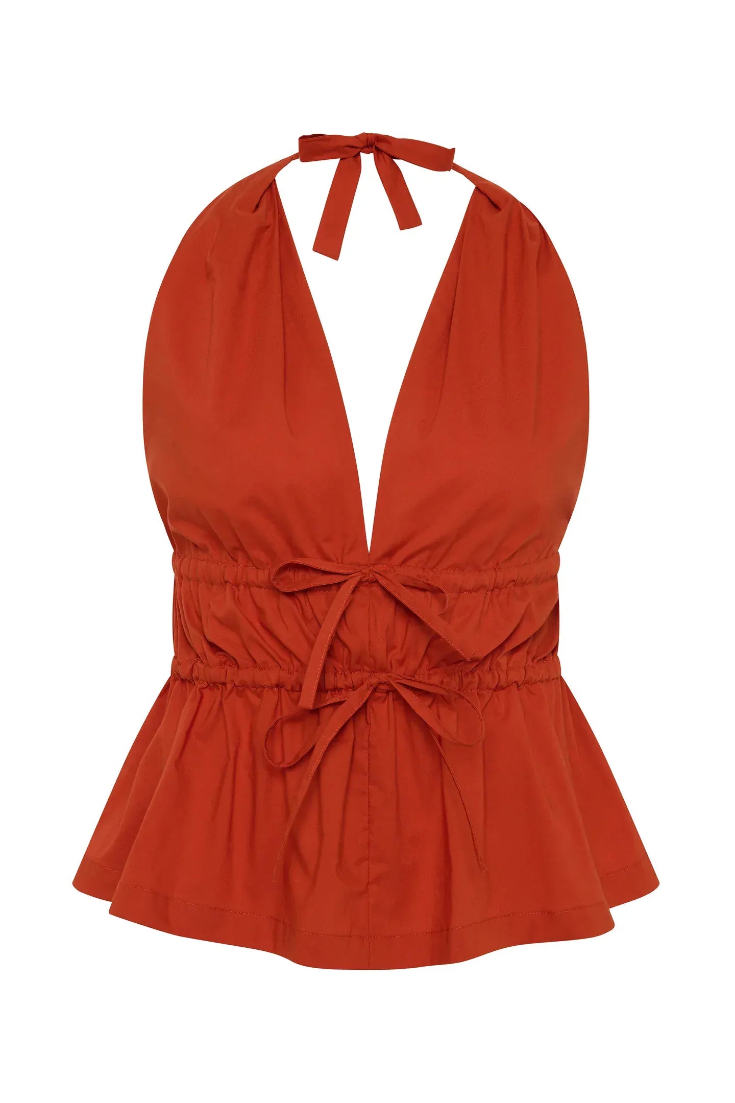 Faithfull The Brand Tops Ermita Top - Dusty Tomato