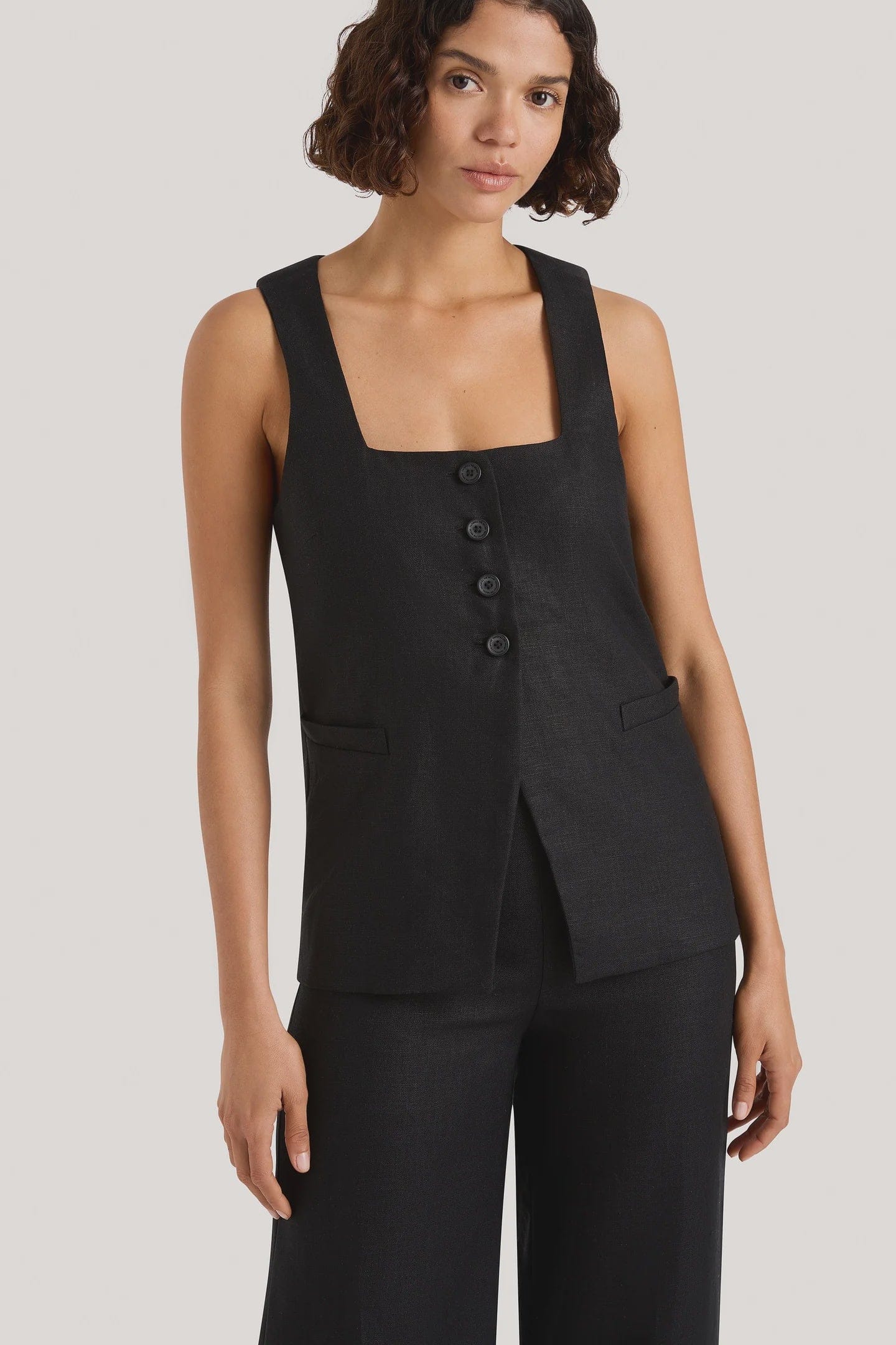 Faithfull The Brand Vests Jackie Vest  - Black