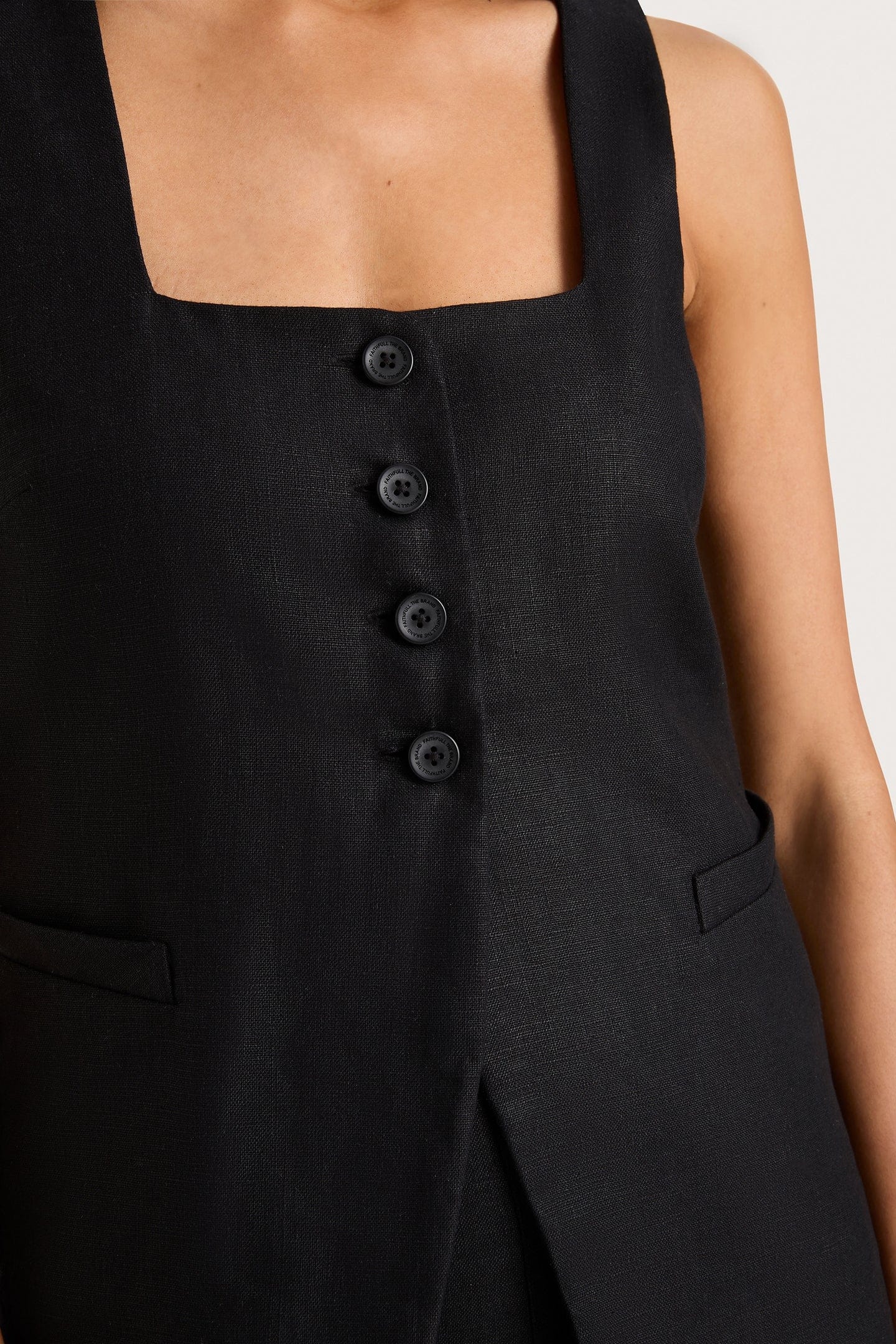 Faithfull The Brand Vests Jackie Vest  - Black