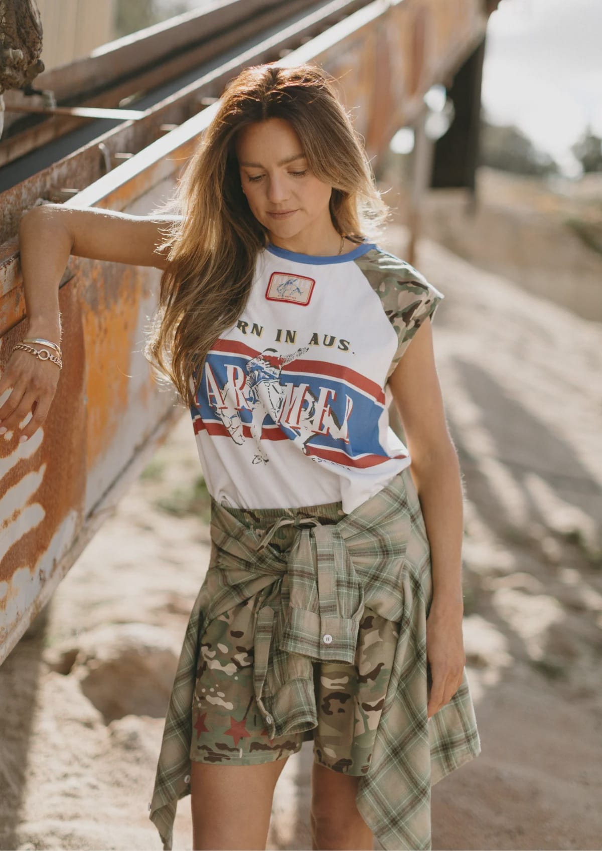 FAR MER By Whitney Shorts Jersey Track Short - Camo