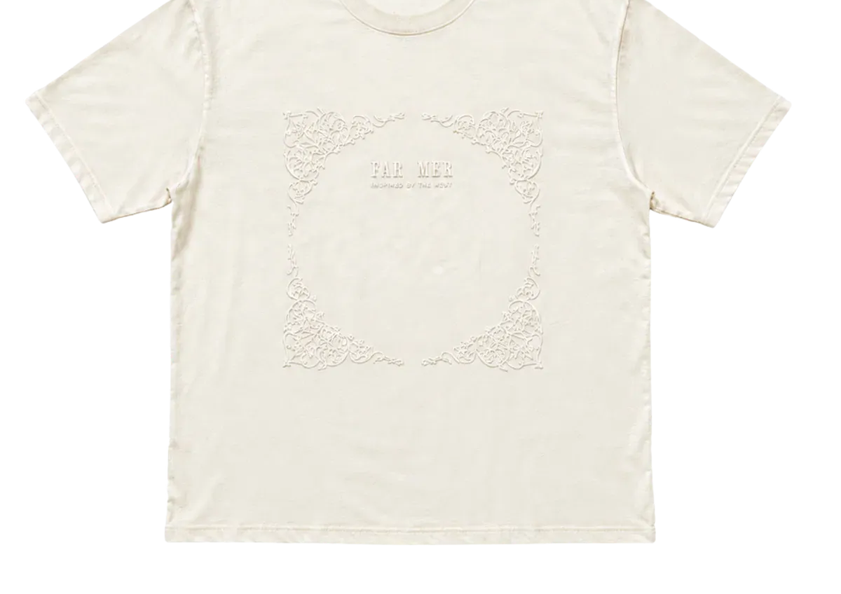 FAR MER By Whitney Tees Paisley Emboss Crew Tee