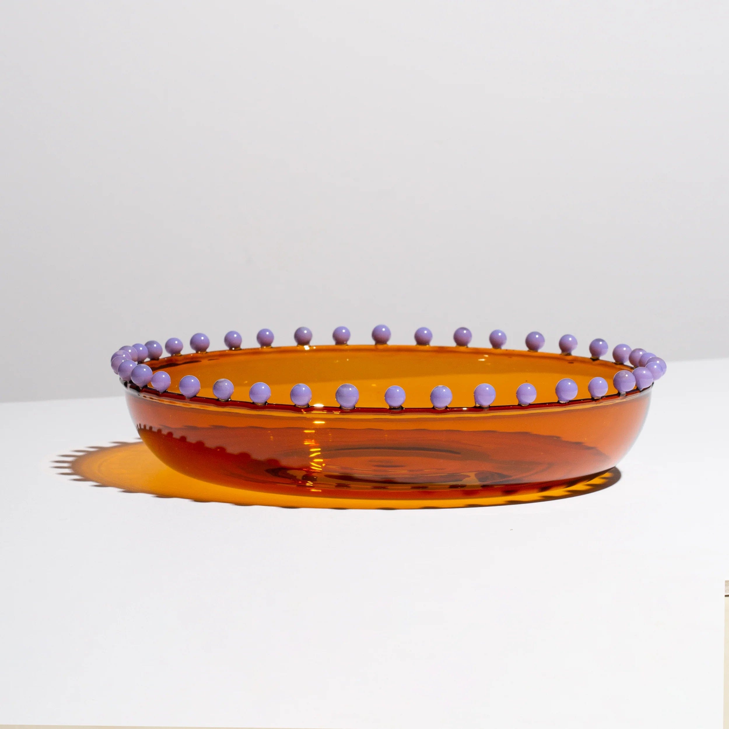Fazeek Glassware Fazeek | Pearl Platter - Amber + Lilac