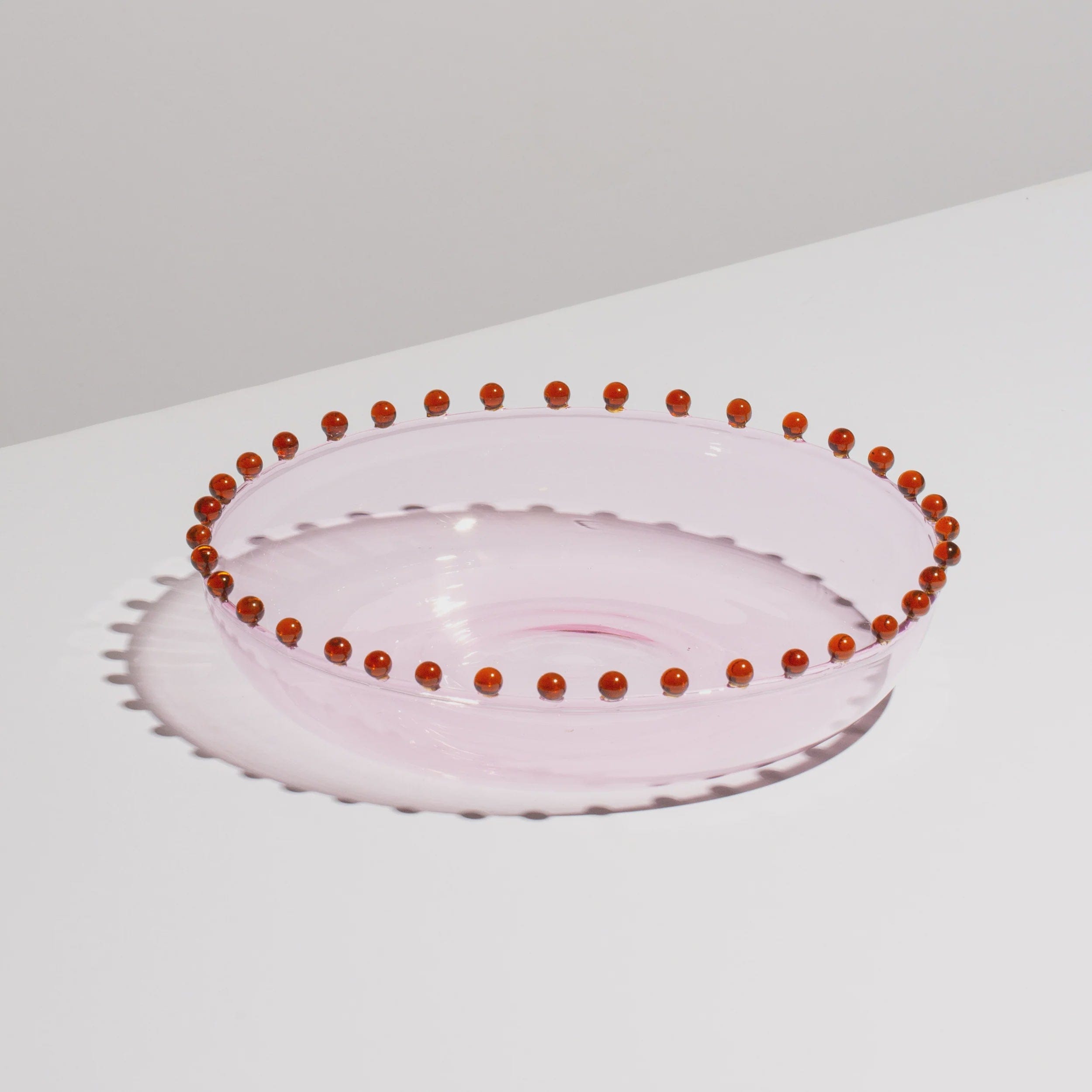 Fazeek Glassware Fazeek | Pearl Platter - Pink + Amber