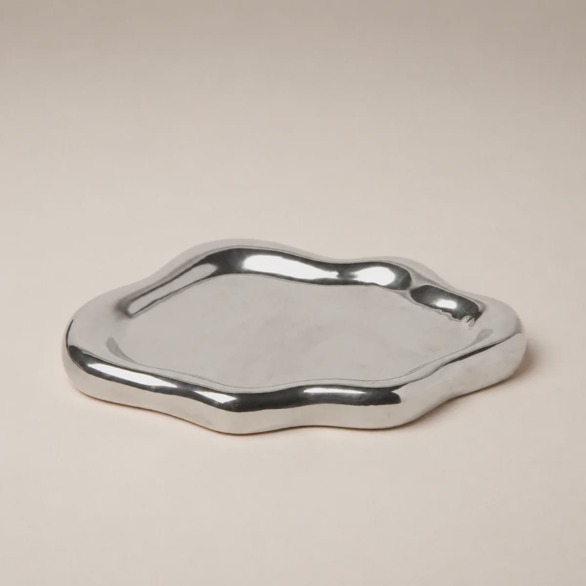 Gentle Habits Ceramics Ceramic Display Plate - Silver