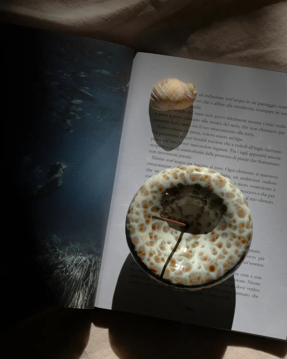Gentle Habits Ceramics The Vessel Incense Holder - Seafoam