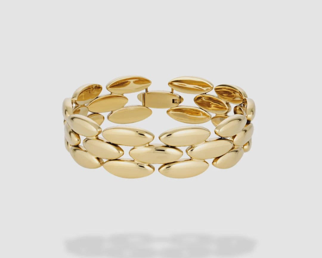 Gimme Bracelets Seed Watchband Bracelet - Gold