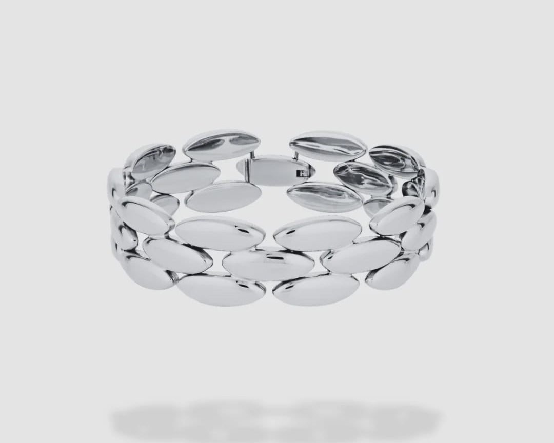 Gimme Bracelets Seed Watchband Bracelet - Silver