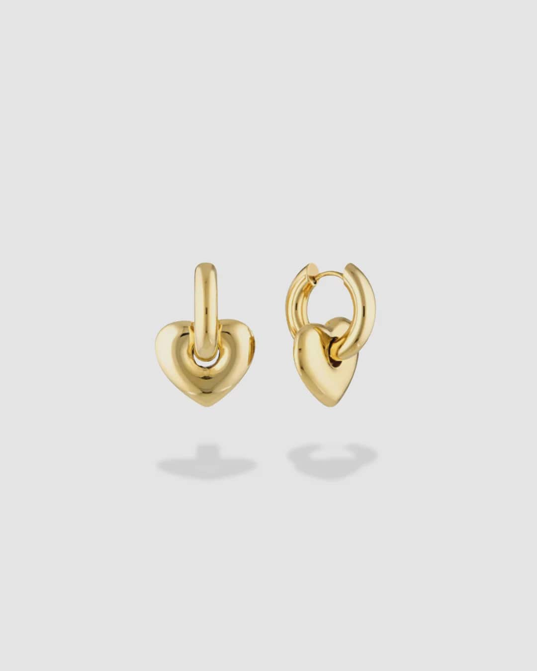 Gimme Earrings Lisa Puffy Heart Earrings (Mini) - Gold
