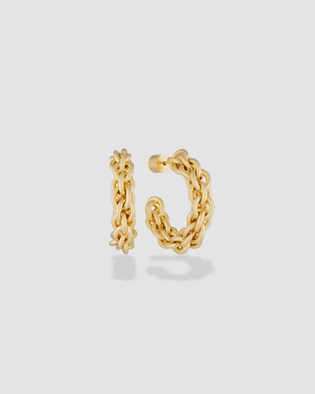 Gimme Earrings Tangled Chain Hoops - Gold
