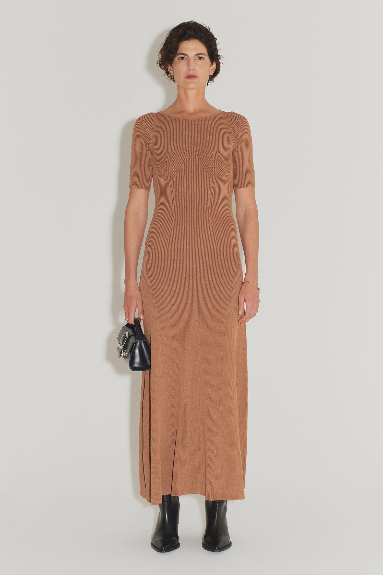 Hansen & Gretel Dresses - Knit Hansen & Gretel | Zaina Knit Dress - Cocoa Butter