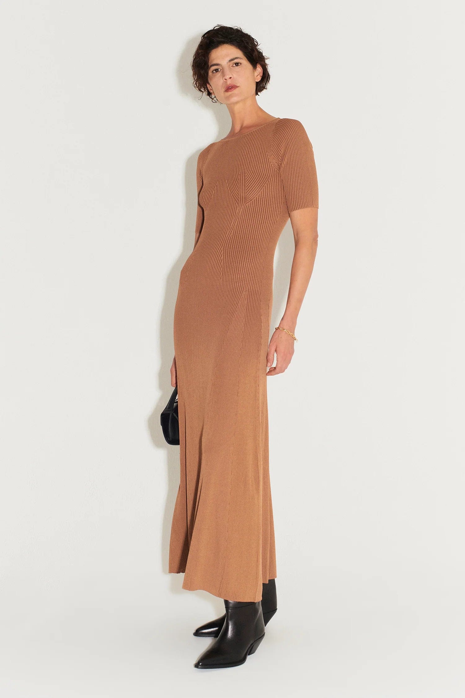 Hansen & Gretel Dresses - Knit Hansen & Gretel | Zaina Knit Dress - Cocoa Butter