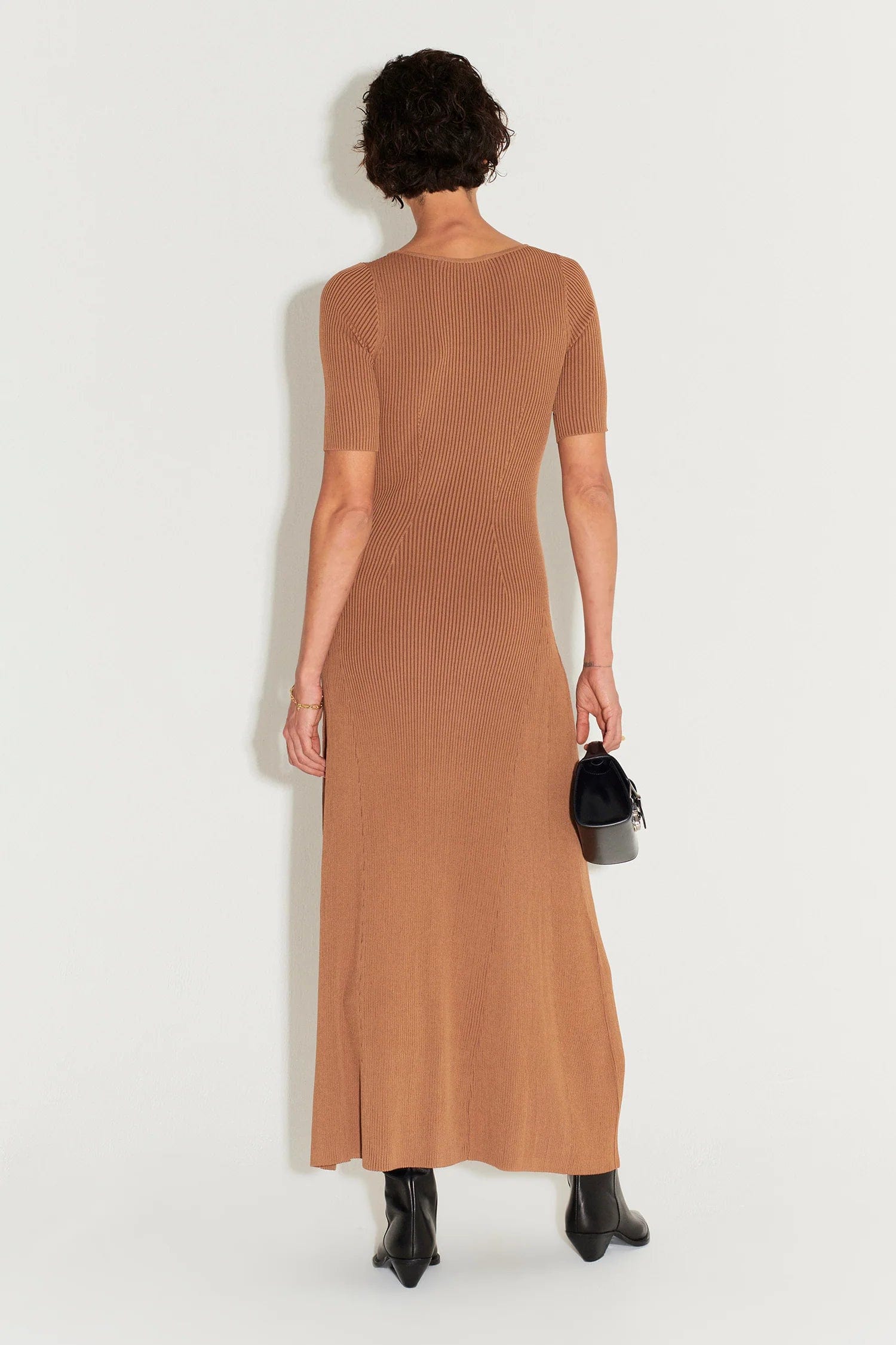 Hansen & Gretel Dresses - Knit Hansen & Gretel | Zaina Knit Dress - Cocoa Butter