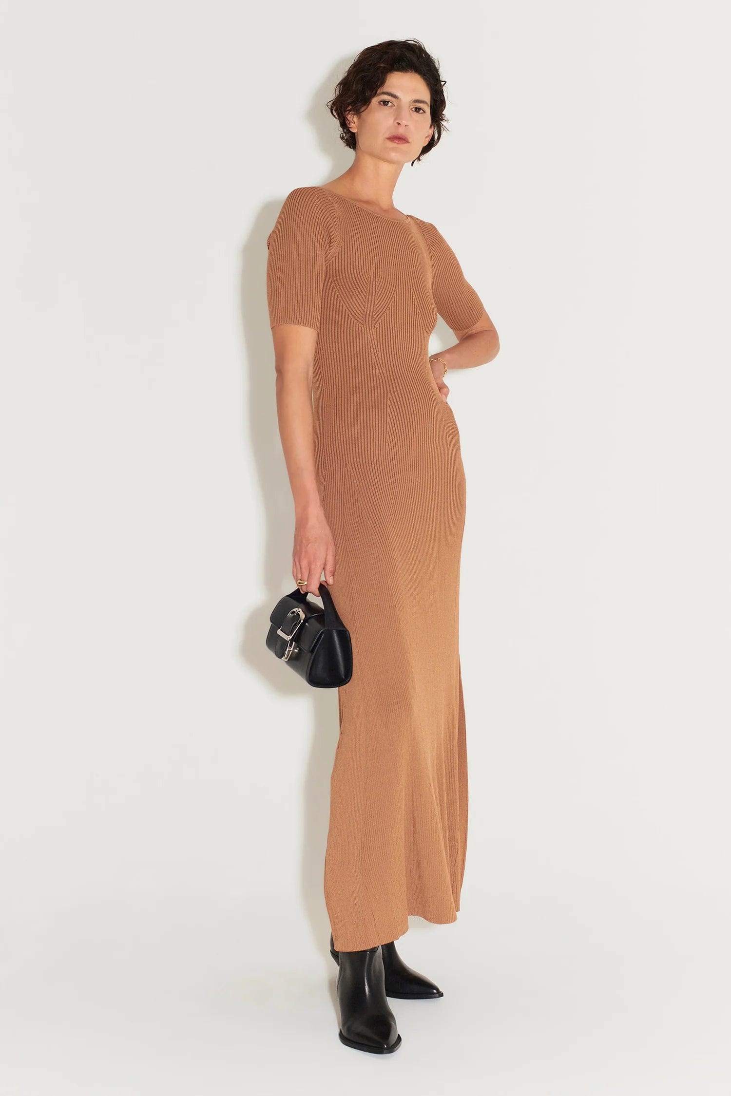 Hansen & Gretel Dresses - Knit Hansen & Gretel | Zaina Knit Dress - Cocoa Butter