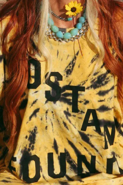 Happy Little Mother Tees Lost & Found Tie Dye Bell Sleeve