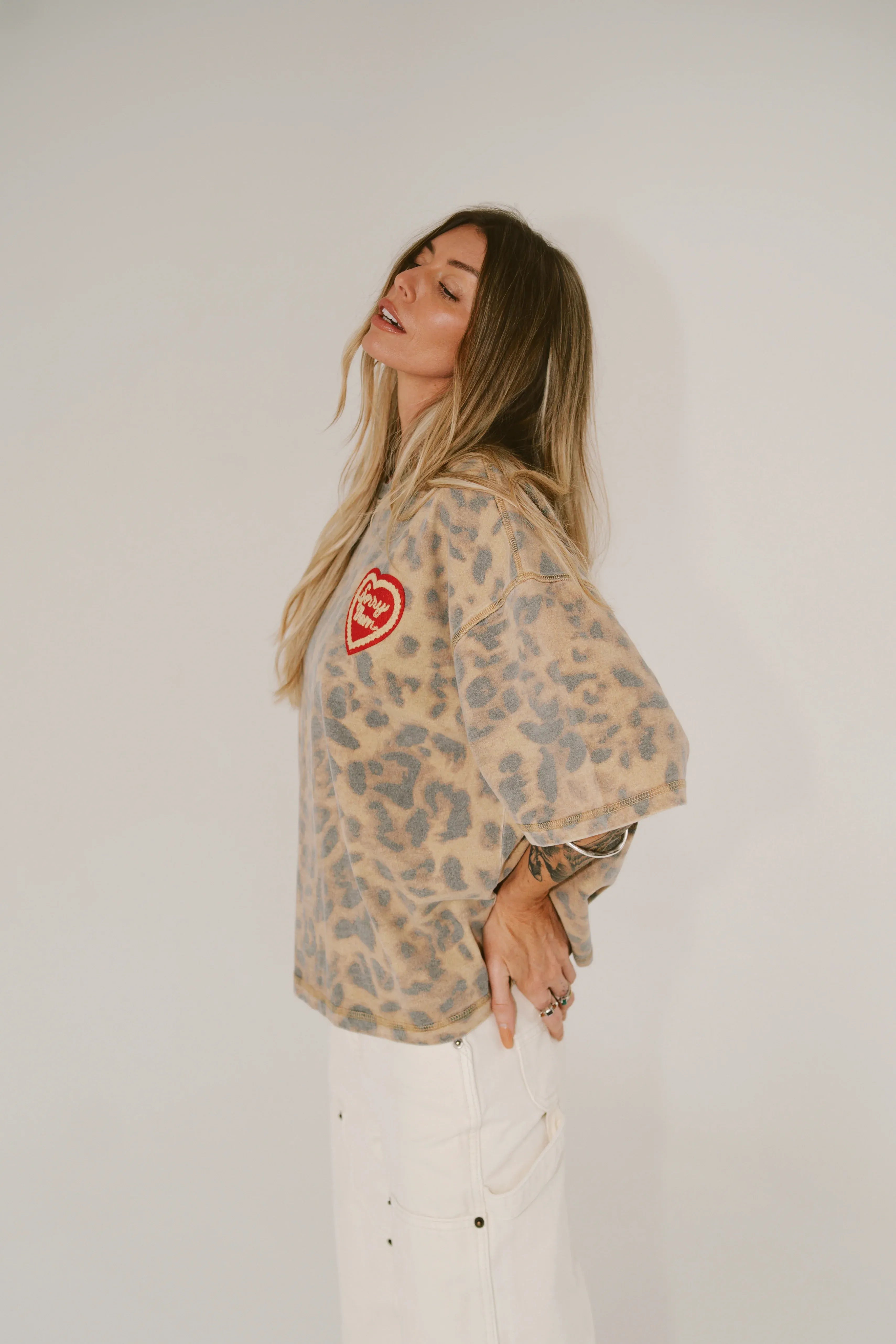 Happy Little Mother Tees Sorry Mom Tee - Leopard