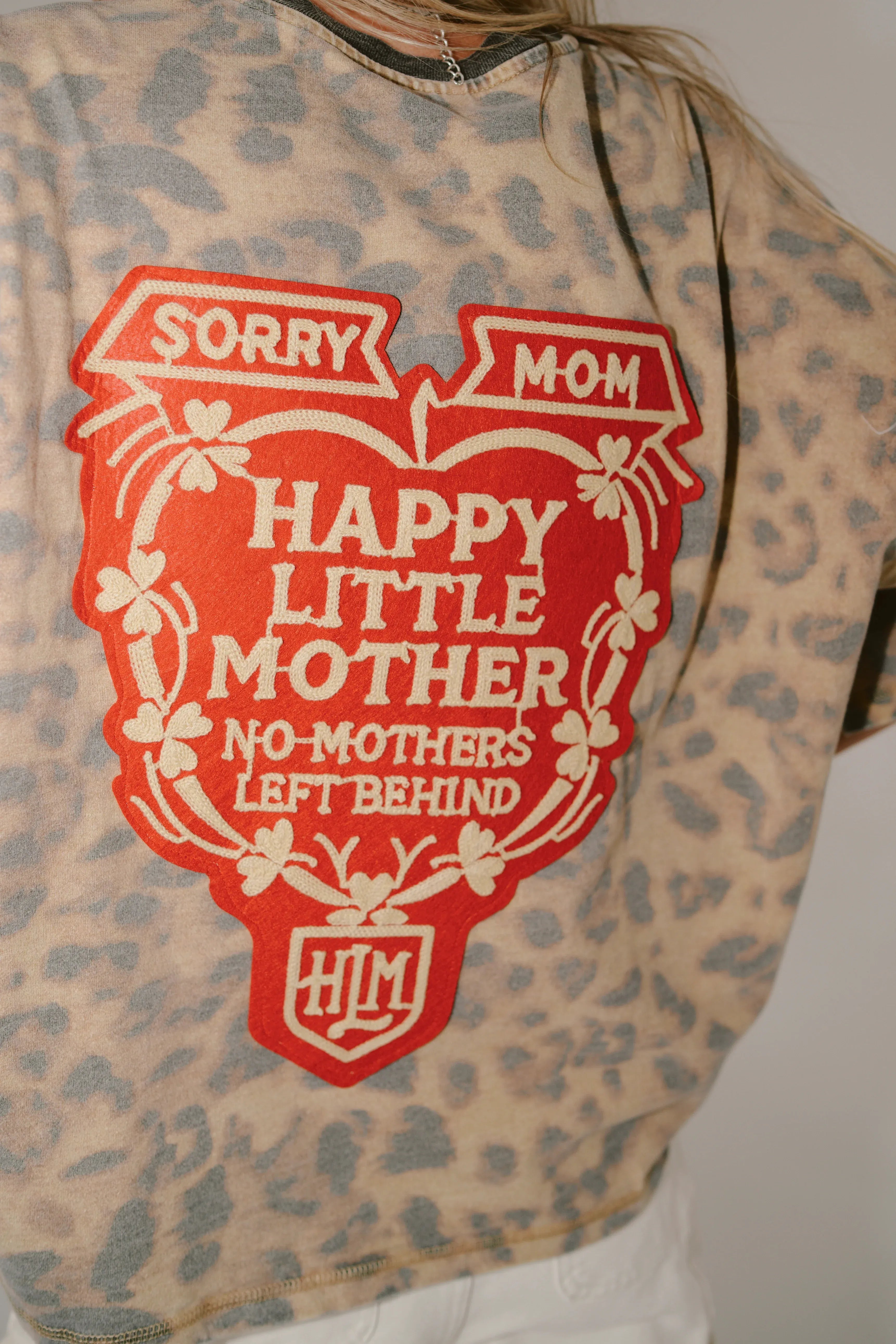 Happy Little Mother Tees Sorry Mom Tee - Leopard