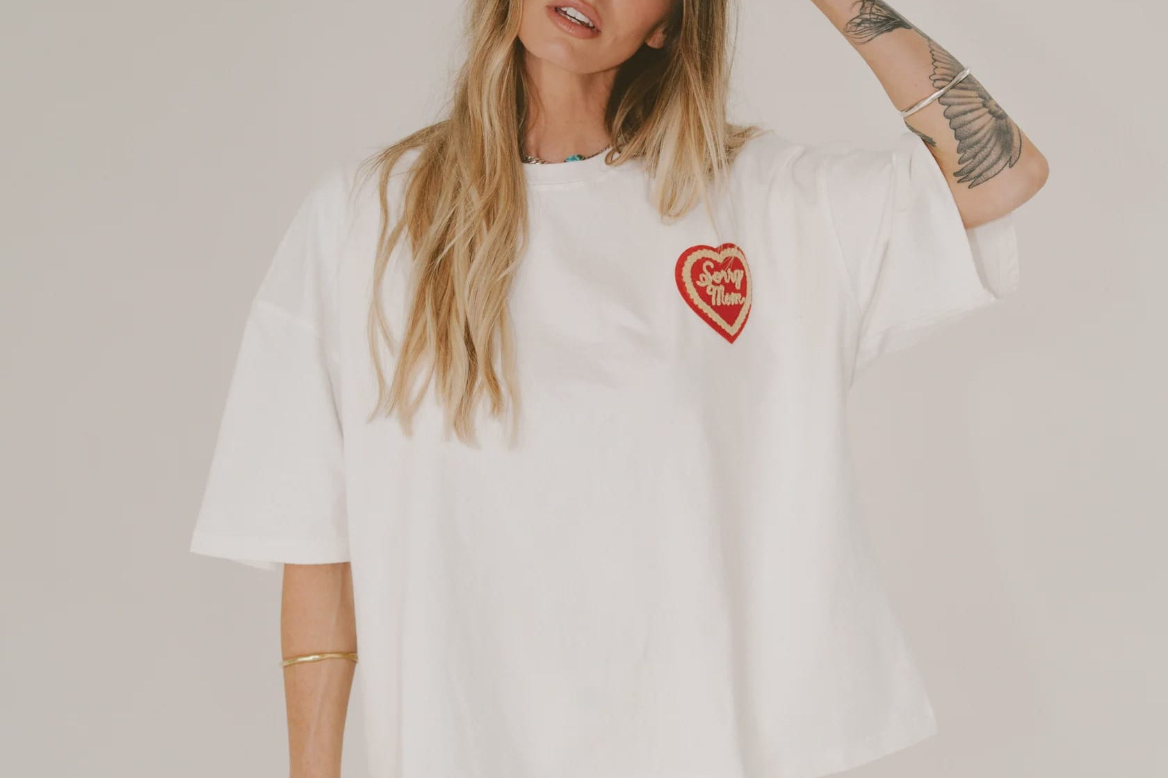 Happy Little Mother Tees Sorry Mom Tee - White