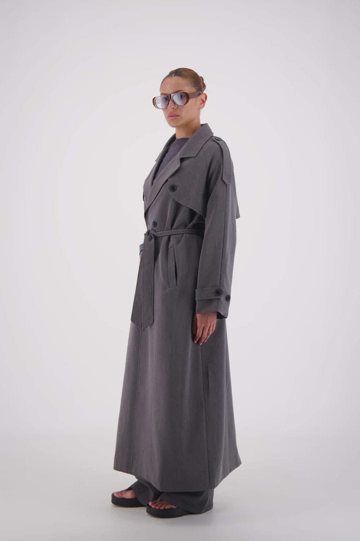 Jasmine Alexa Coats - Trench Serena Trench - Steel Grey