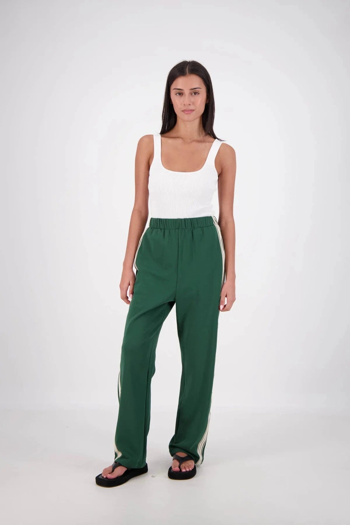 Jasmine Alexa Pants - Casual Jasmine Alexa | Panarea Trackpants - Forest Green