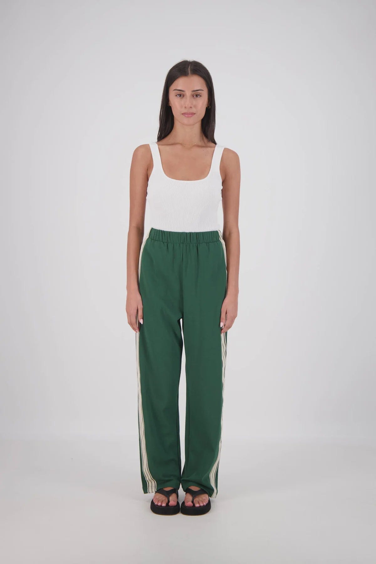 Jasmine Alexa Pants - Casual Jasmine Alexa | Panarea Trackpants - Forest Green